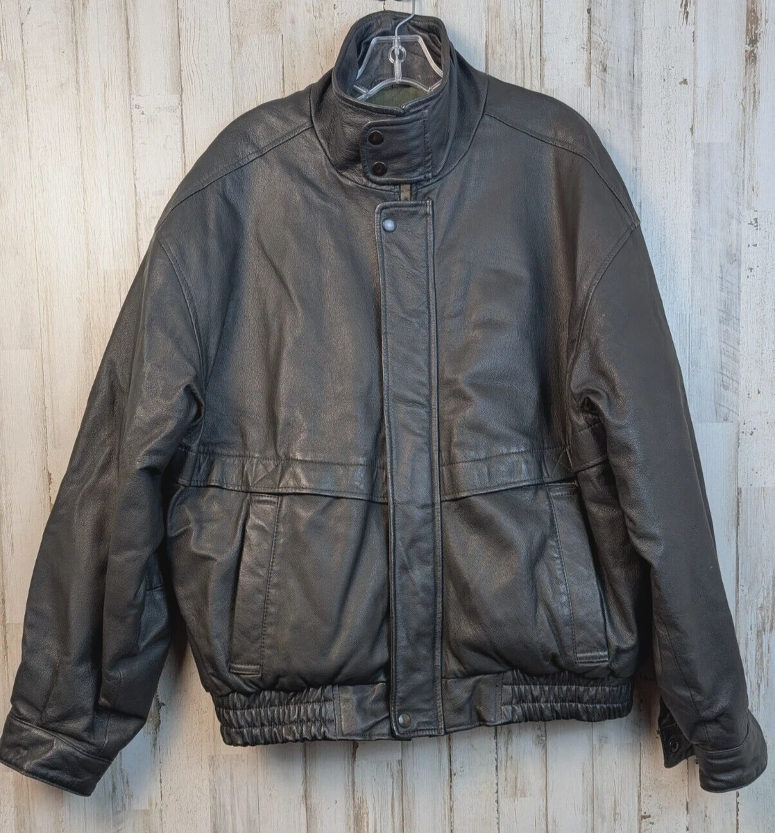 Bill Blass Leather Outer Shell Black Coats, Jackets & Vests for