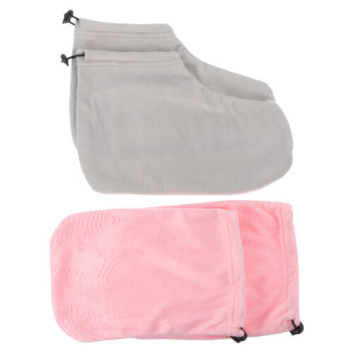  Guantes de tela rosa cubierta de baño de pies guantes de trabajo calefactables - Imagen 1 de 12