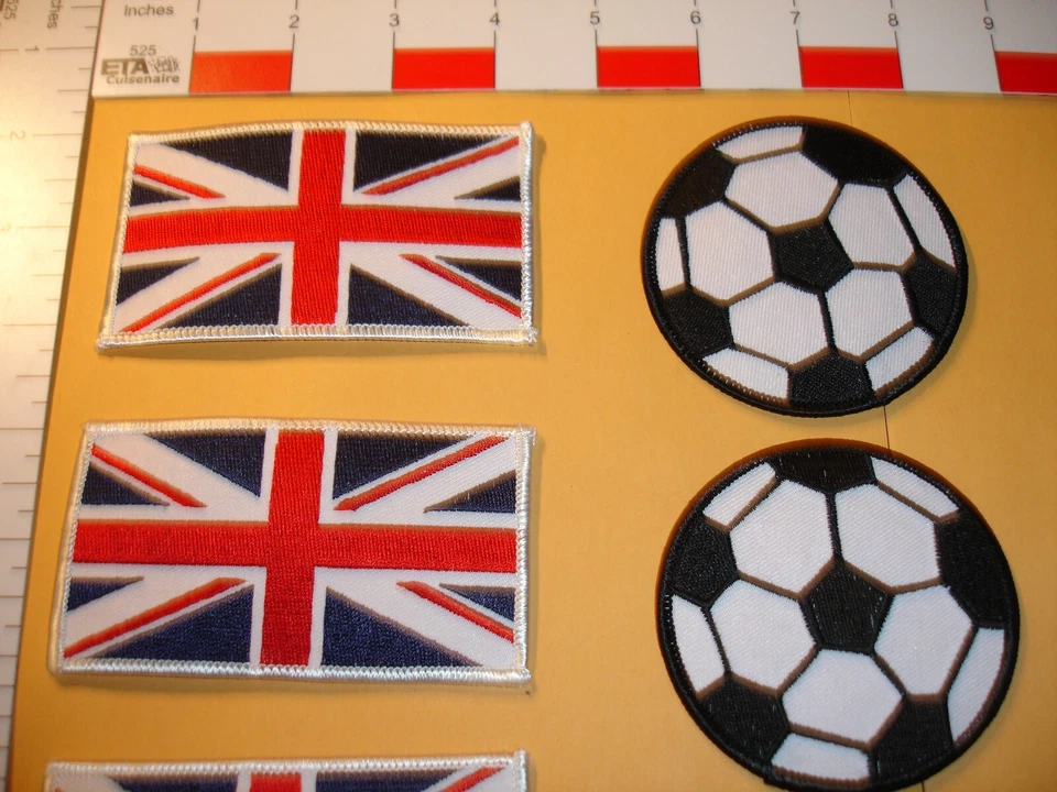 British flag and soccer patch 6 total patches - Image 2 of 4