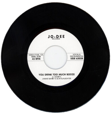 JIMMIE RANEY ''YOU DRINK TOO MUCH BOOZE c/w CRAZY MOON'' 1960 R&B