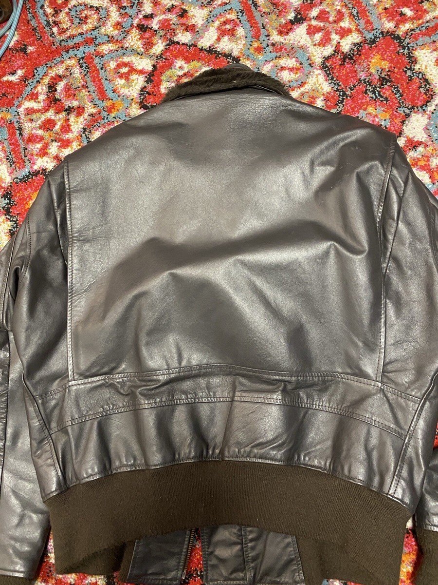 USN Naval Aviator Military Leather Filght Jacket | eBay