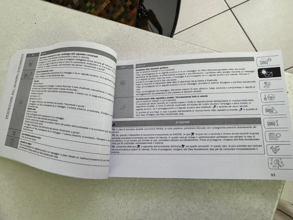 MANUALE “STAMPATO “USO E MANUTENZIONE JEEP AVENGER  ITALIANO STAMPATO E RILEGATO - Immagine 2 di 2