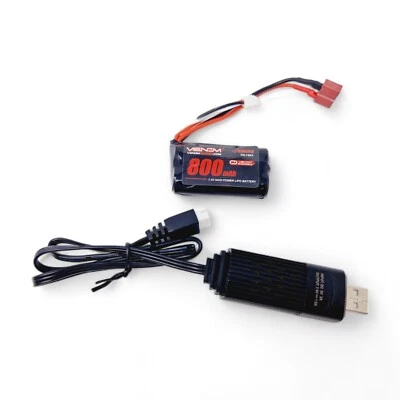 FTX 9736 Tracer/Slyder Lion 7.4V 800mah RC Car Battery HBX Ravage + USB Charger