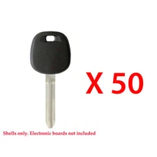 Key Shell Case Compatible with Toyota Uncut Blade Non Chip TR47 (50 Pack)