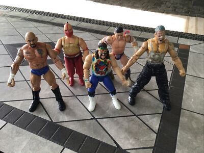 1990s WWE LOT oF 5 MISC Jakks Pacific Wrestling Action Figures