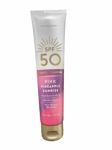 NEW Bath & Body Works Pink Pineapple Sunrise Sunscreen  SPF 50 UVA/UVB 6 oz - Afbeelding 1 van 1