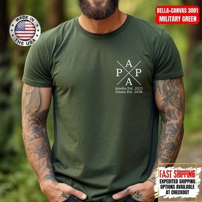 Personalized Dad Shirt With Children's Names and Birth Years, Fathers Day Gifts