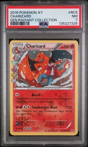 Charizard Pokemon Xy Generations Radiant Collection RC5/RC32 PSA 7