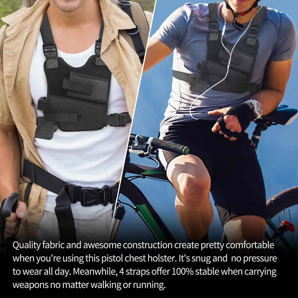 Shoulder &Chest Holster,Universal Chest Holsters for Pistols,Chest Pack with ... - Image 3 of 4