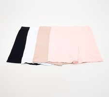 Breezies Comfort Breeze Set of 4 Seamless Long Leg Panties Basic L New
