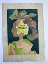 Pablo Picasso COA Art Painting Original Drawing Vintage Paper Signed