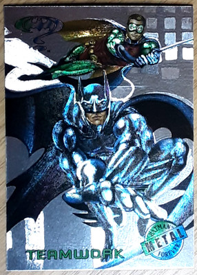 1995 Batman Forever Silver Flasher Card 70 TEAMWORK.