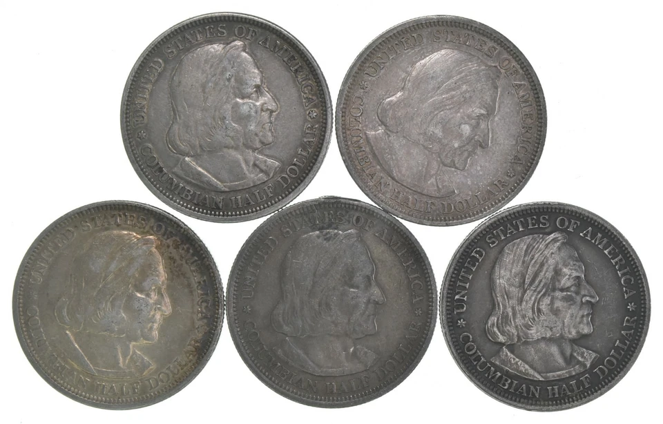 1892 XF Christopher Columbus Columbian Exposition Half Dollar 90% Silver *2369 - Image 3 of 4