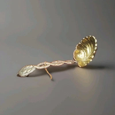 WARSAW SILVER PLATE VINE DECORATED BUCH LADLE, ORNATE BERRY LADLE 18CMS LONG - Image 1 of 4