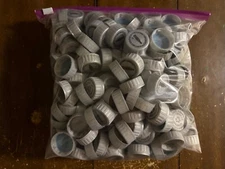 1 gal bag of plastic bottle caps - GRAY *PERFECT FOR CRAFTS AND UPCYCLING*