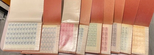 TEN MIXED ~ U.S. MINT SHEETS 1945-1958 Most 3₵  Sheets MNH F-XF - ORIGINAL Owner - Image 4 of 4