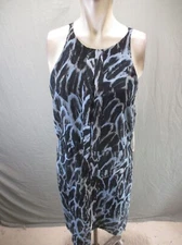 Halston Heritage Size 6 Womens Tie Sleeveless Asymmetric Hem Blouson Dress 005