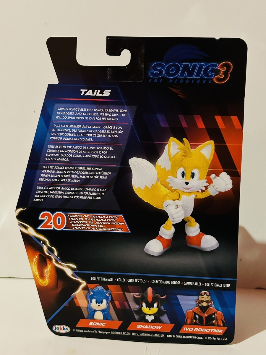 jakksソニック3 テイルス アクションフィギュア Jakks Pacific Sonic 3 Movie Tails Figure Rare Unreleased