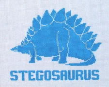 Stegosaurus Dinosaur Hand Painted Needlepoint Canvas
