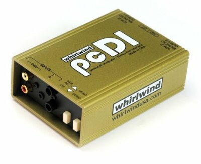 Whirlwind PCDI Stereo Direct Box with 1/4'' and RCA Ins and XLR Outs