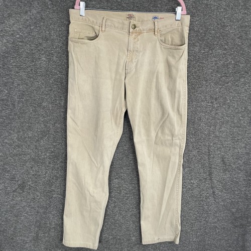 Faherty Comfort Twill 5 Pocket Pants Mens Size 35x28 Tan Stretch | eBay