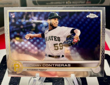 2020 Roansy Contreras Topps Chrome Rookie Card #53 Pittsburgh Pirates. rookie card picture