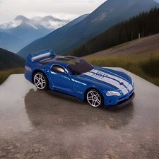 Dodge Viper GTSR Blue Hot Wheels Highway 35 Park N Plates 2002 Diecast 1:64