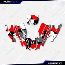 Red Camo Racing Graphics kit fits Arctic Cat Sabercat 600 Decals  03-06 F6