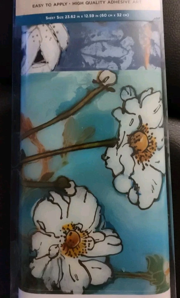 Flor pintada extraíble reposicionable hágalo usted mismo adhesivo de pared arte calcomanía panel decoración Foto 3 de 3