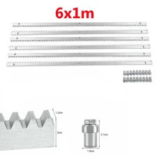 6 PCS Steel  Rails Gear Slide Rack Track for Sliding Gate Opener 2000KG Load