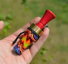 Custom Duck call Echo inserts Bright micarta