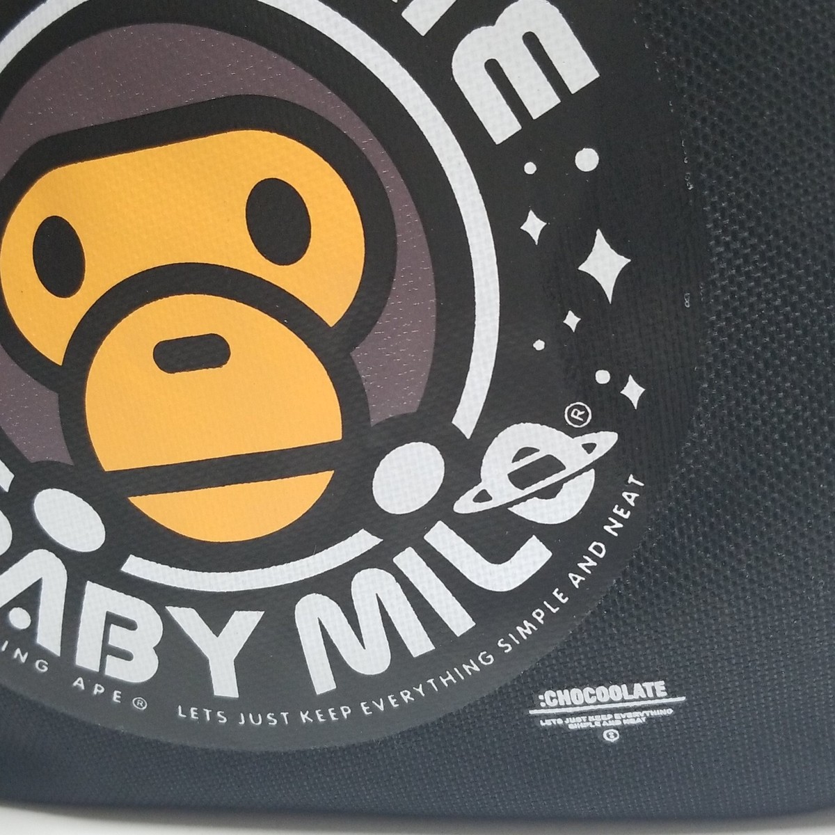 SMALL FLAWS Baby Milo x Chocoolate Duffle Bag Bape from magazine