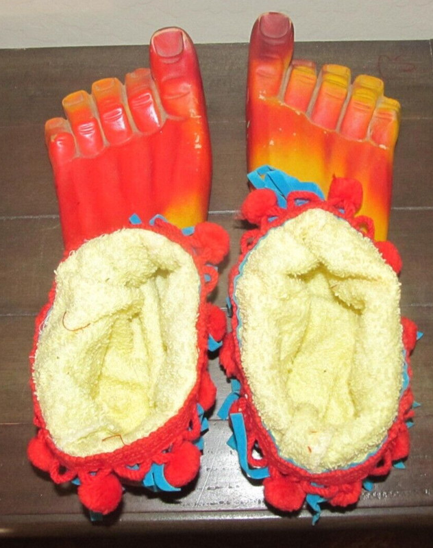 Vintage Jackie Kannons Krazy Feet 1960's Halloween Costume 9" Long Large Size 9