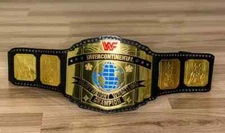 Intercontinental Block Heavyweight Championship Replica Belt BlackStrap Red Logo