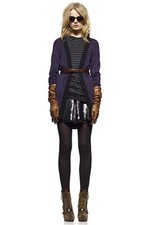 PROENZA SCHOULER Grey Silk Sequin Embellished Pleated Skirt 10