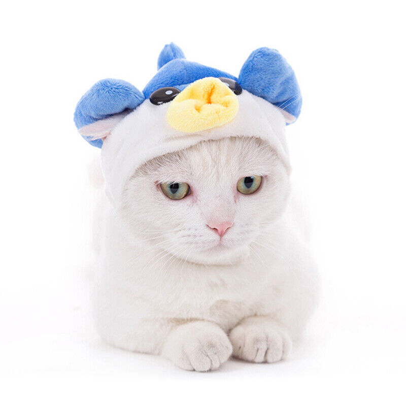 Cat Headdress Cartoon Cat Headgear Pet Hat Dog Disguise Pet Headwear XS-L