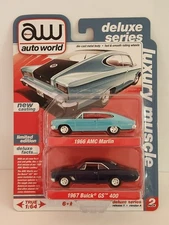 AUTO WORLD 66 AMC Marlin & 67 Buick GS 400 Luxury Muscle