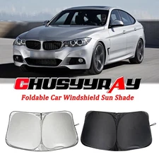 Windshield Sun Shade - Car Sun Shade with Storage Pouch, Foldable Sun Shade
