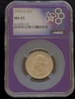 1953-S 25C Washington Quarter NGC MS-65 Trader Bea Holder