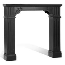 Classic Fireplace Mantel Wood Surround Mantels for Electric Fireplaces w/ Shelf