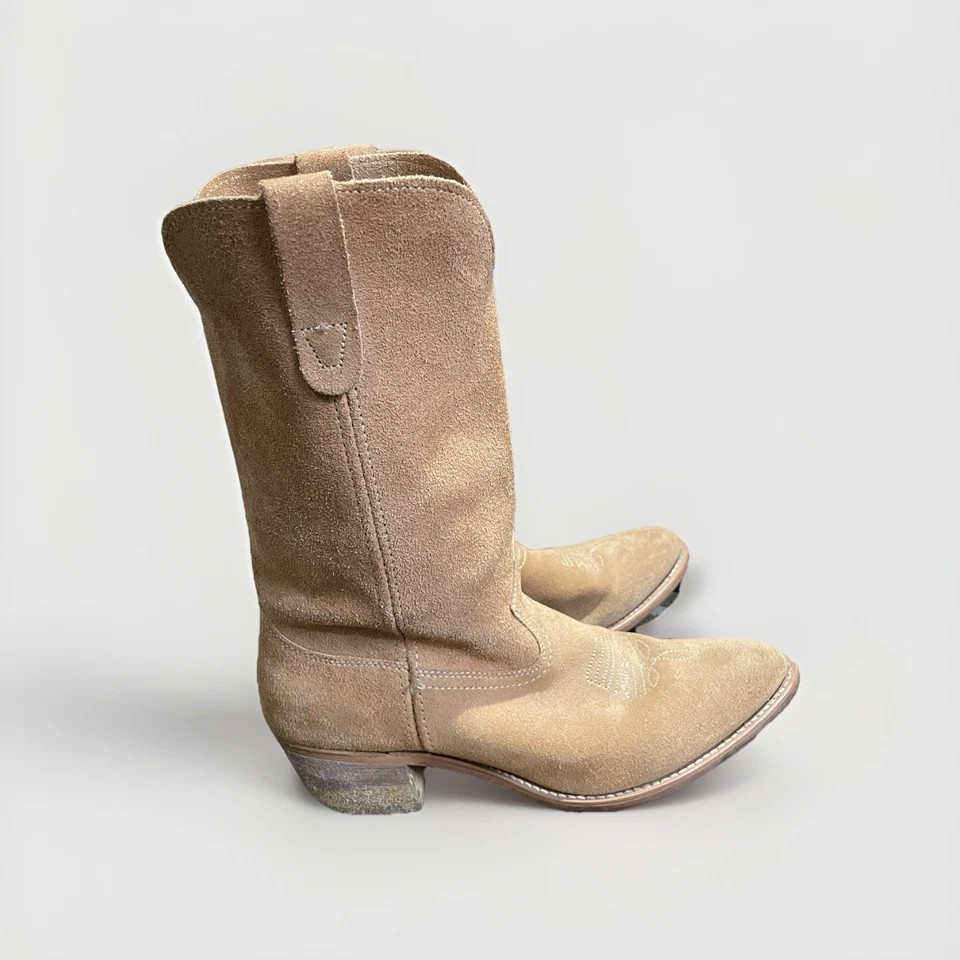 Botas vaqueras de gamuza Landis para hombre de colección 8M | media pantorrilla, tostadas... ¡Grandes botas de rodeo! Foto 3 de 4