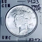 1923 P BU GEM PEACE SILVER DOLLAR UNC MS+++ U.S. MINT RARE COIN 8307