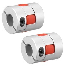 uxcell 2pcs Shaft Coupling 12.7mm to 12.7mm Bore L35xD30 Flexible Coupler Joi...