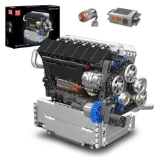 Mould King 10213 Engine That Works Motor Building Block Toy Construction Display