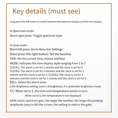 Analizator widma muzycznego FFT Fast Fourier Transform Power-Off Funkcja retencji - Zdjęcie 6 z 26