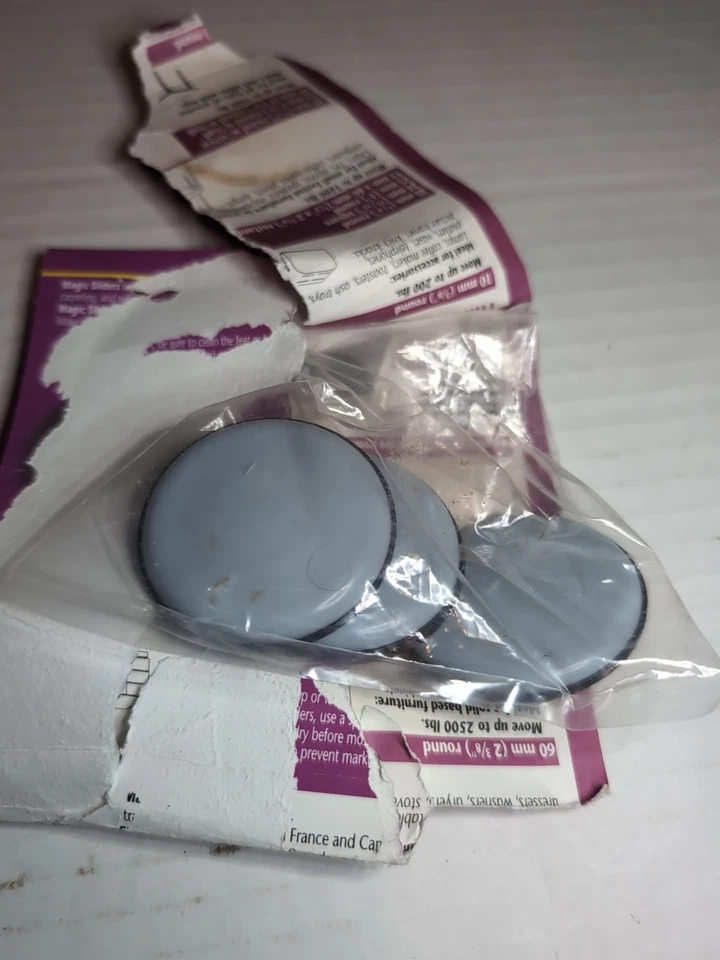 Magic Sliders Furniture Slides 2 Inches Round 4-pack Gray  - Image 4 of 4