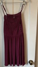 Xhilaration Burgundy Lace Mini Dress