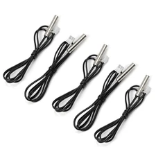 B3950 Thermistor Temperature Sensor 10K Sensitive NTC Probes 1m Cable 5Pcs Wa...