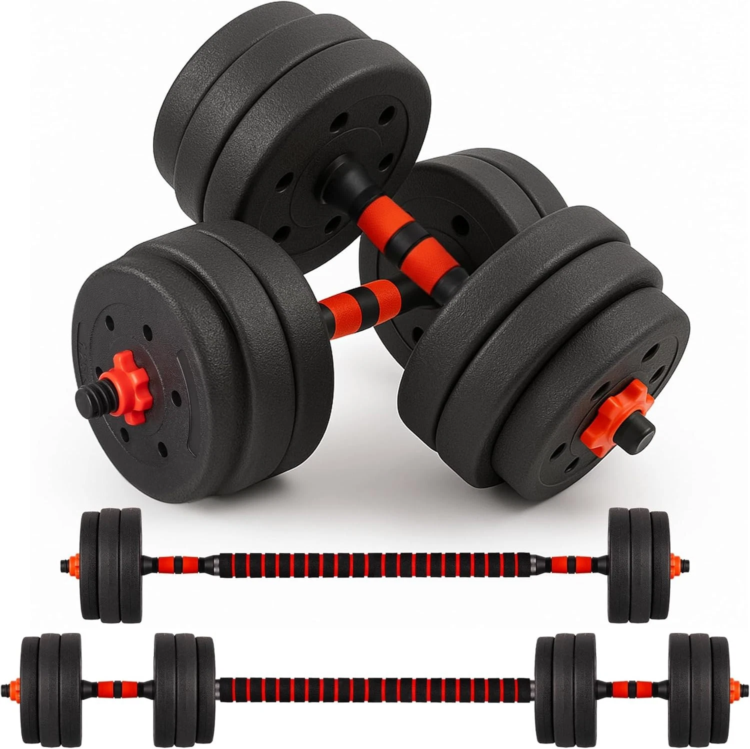 Adjustable Dumbbell 20KG & Barbell Set Home Gym Weight Fitness Equipment
Opens in a new window or ta