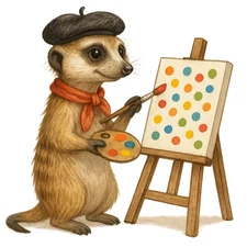 Funny Meerkat Car Sticker 9x9cm - Funny Animal Sticker for Car